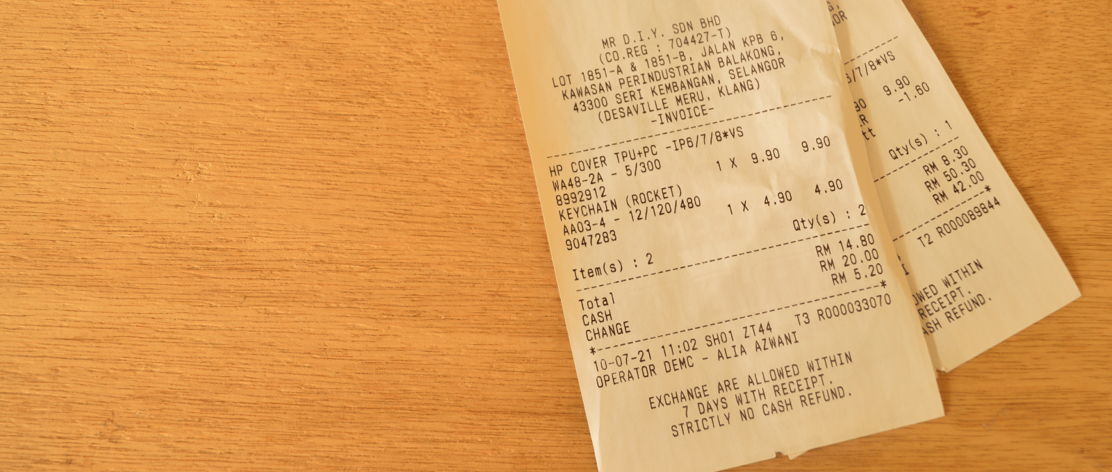 paper receipt