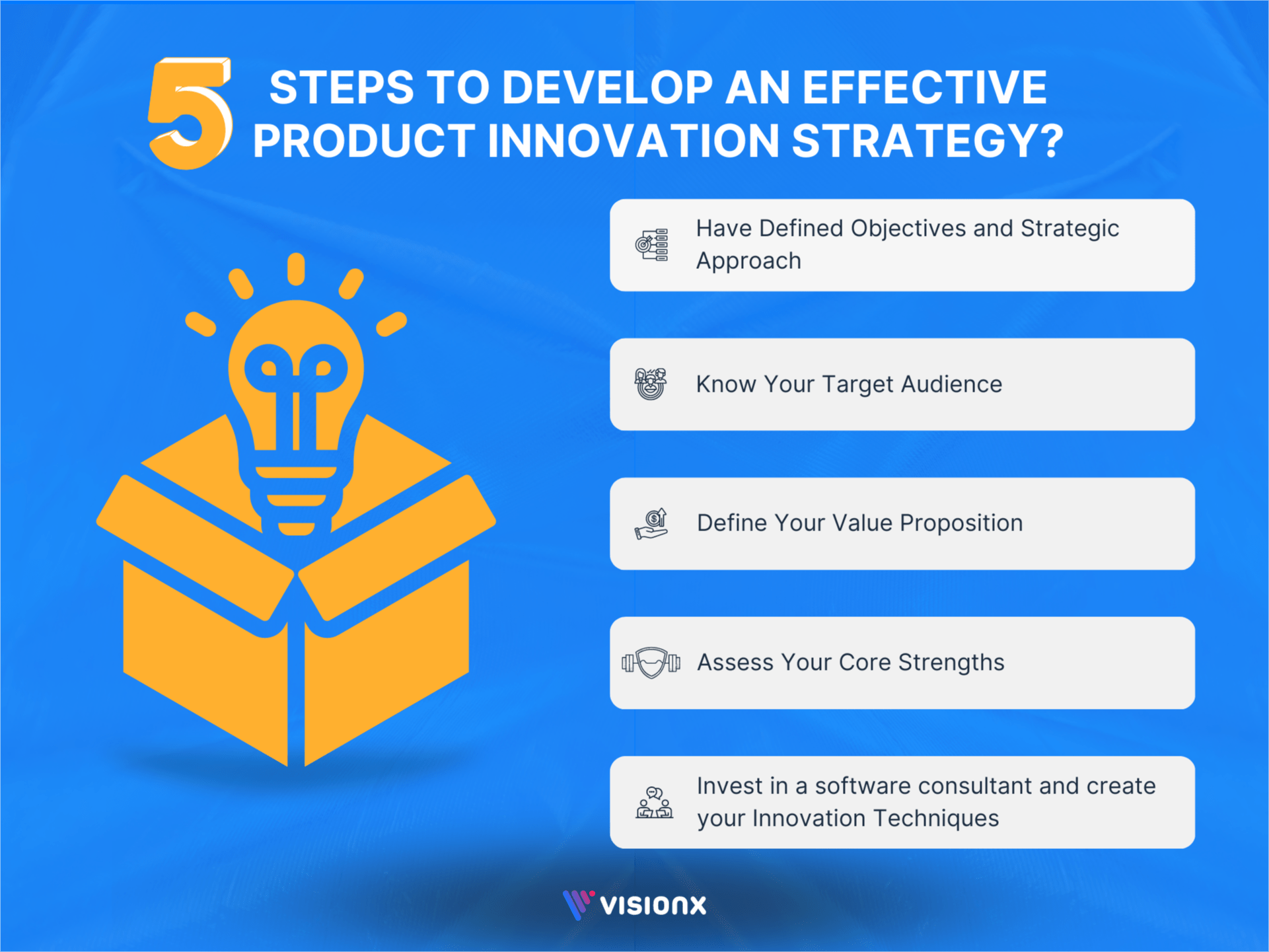 Product innovation strategy steps