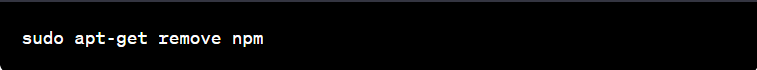 remove npm
